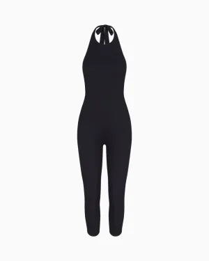 Smooth Stretch Capri Catsuit | Black