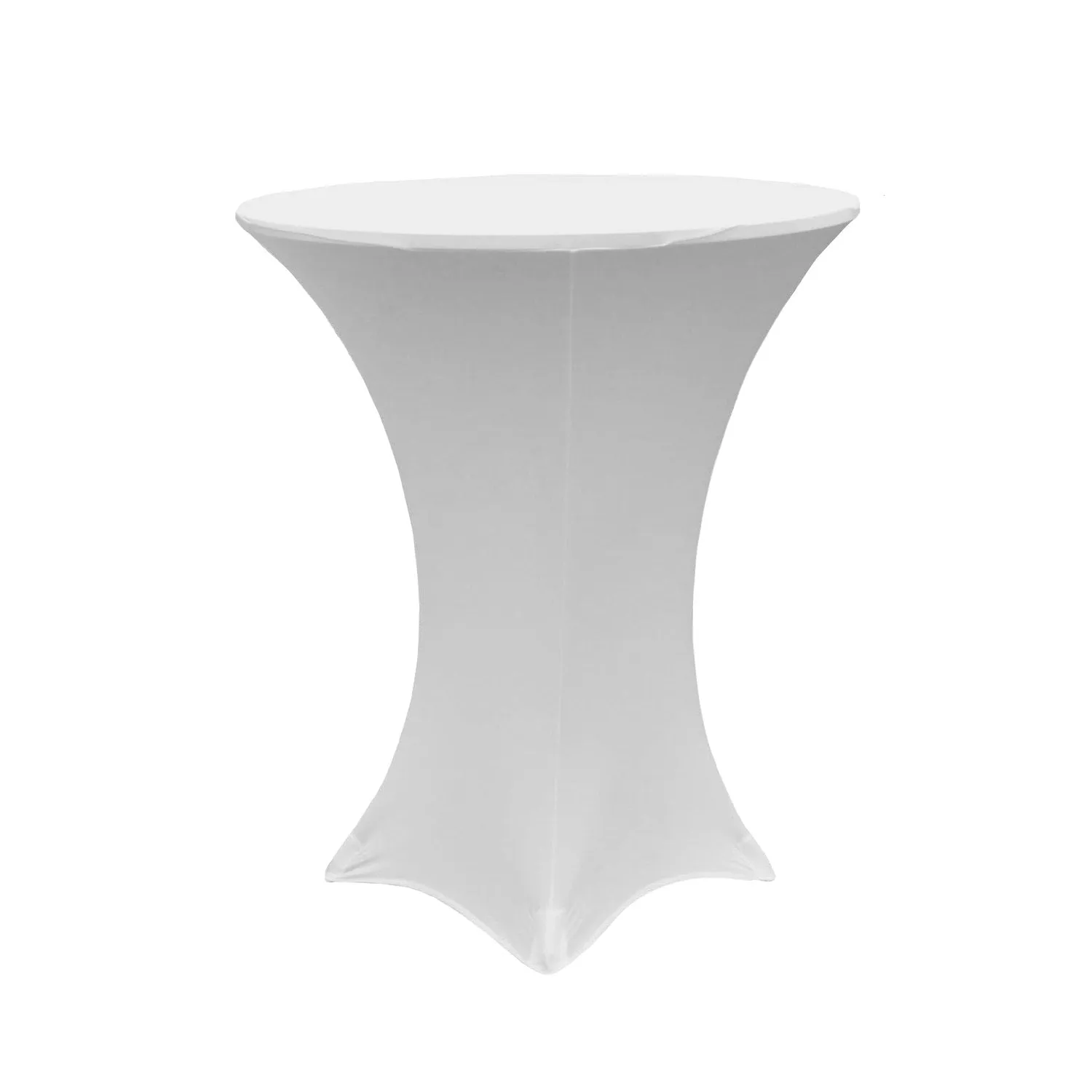 Spandex Cocktail Table Cover 36" Round - White