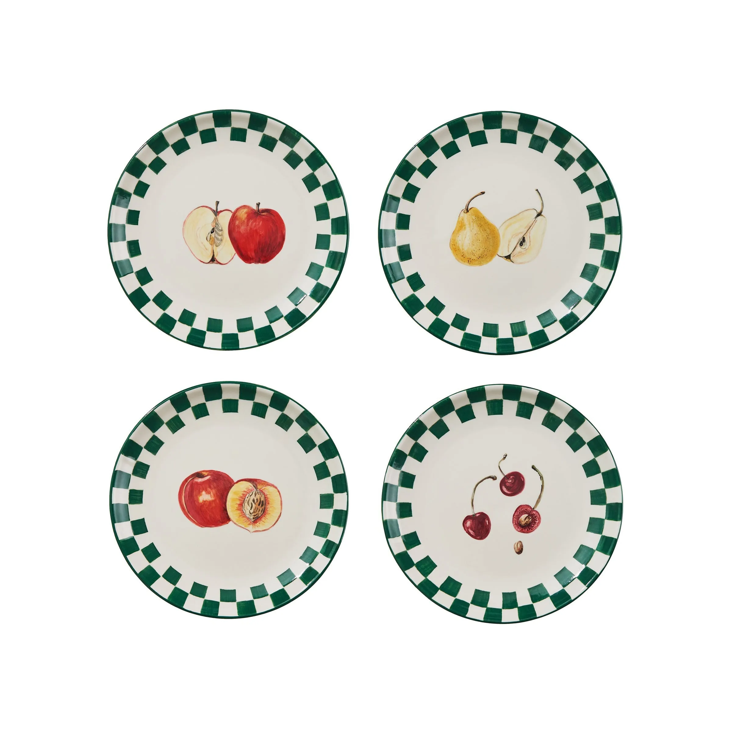 Still Life Hand-Painted Salad Plate (Set of 4)