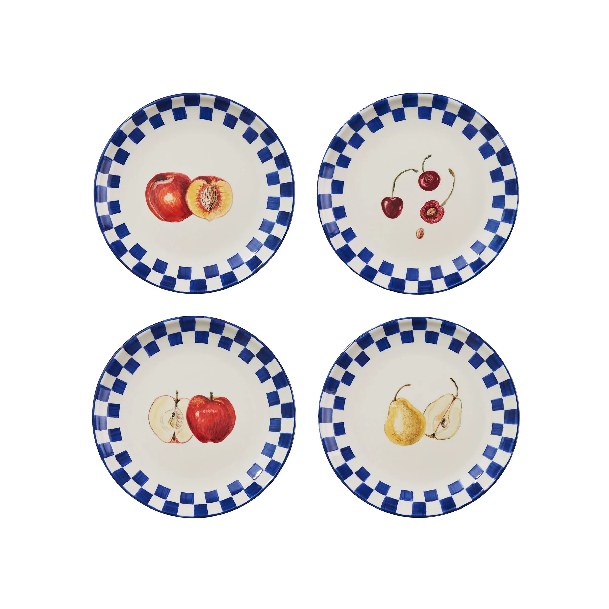 Still Life Hand-Painted Salad Plate (Set of 4)