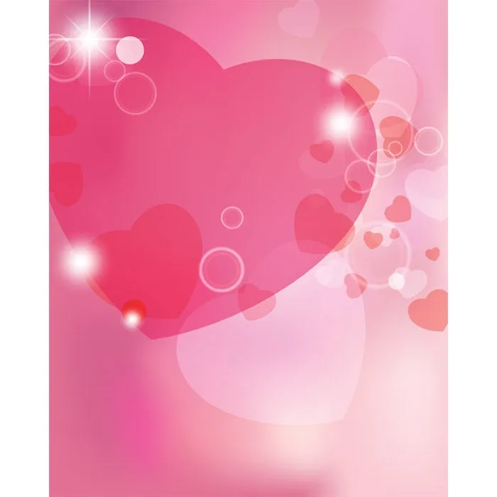 Translucent Hearts Printed Backdrop