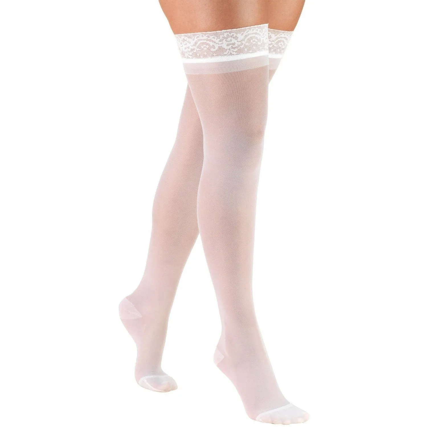 Truform Sheer Thigh High Support Stockings, 15-20 mmHg