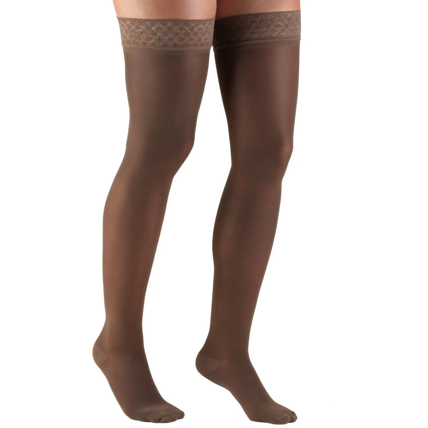 Truform Sheer Thigh High Support Stockings, 15-20 mmHg