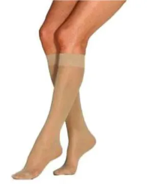 UltraSheer Supportwear Women's Knee-High Mild Compression Stockings, Small, Silky Beige