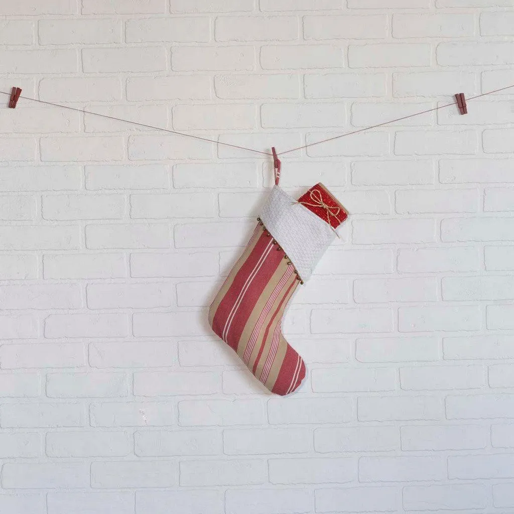 Vintage Stripe Stocking 11x15"