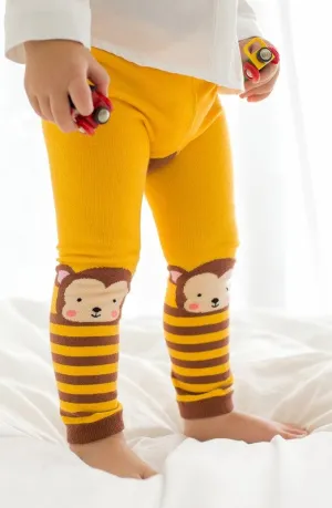 Yellow Monkey Baby Leggings