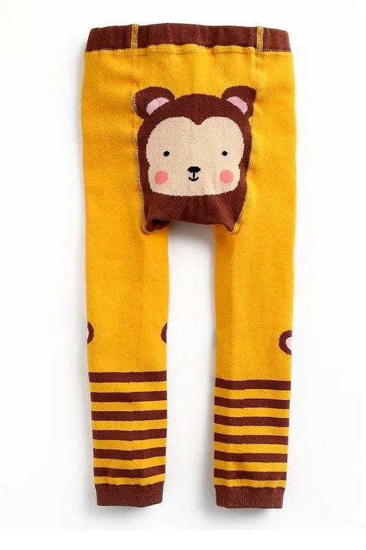 Yellow Monkey Baby Leggings