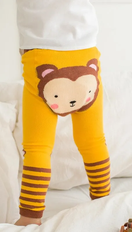 Yellow Monkey Baby Leggings