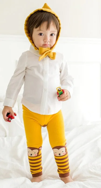 Yellow Monkey Baby Leggings